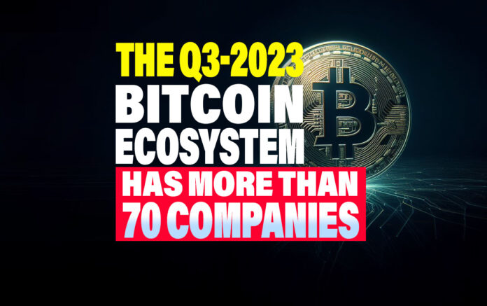 The Q3-2023 Bitcoin Ecosystem Has More Than 70 Companies