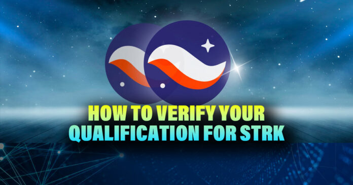 How to Verify your Qualification for STRK Tokens