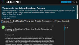 Solana Eyes Faster Blocks with Timely Vote Credits Proposal